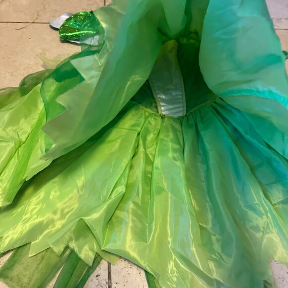 Teetot Tinker Bell Fairy Leaf Halloween Costume Wings Green Gold Child Small 5/6 - Picture 11 of 14